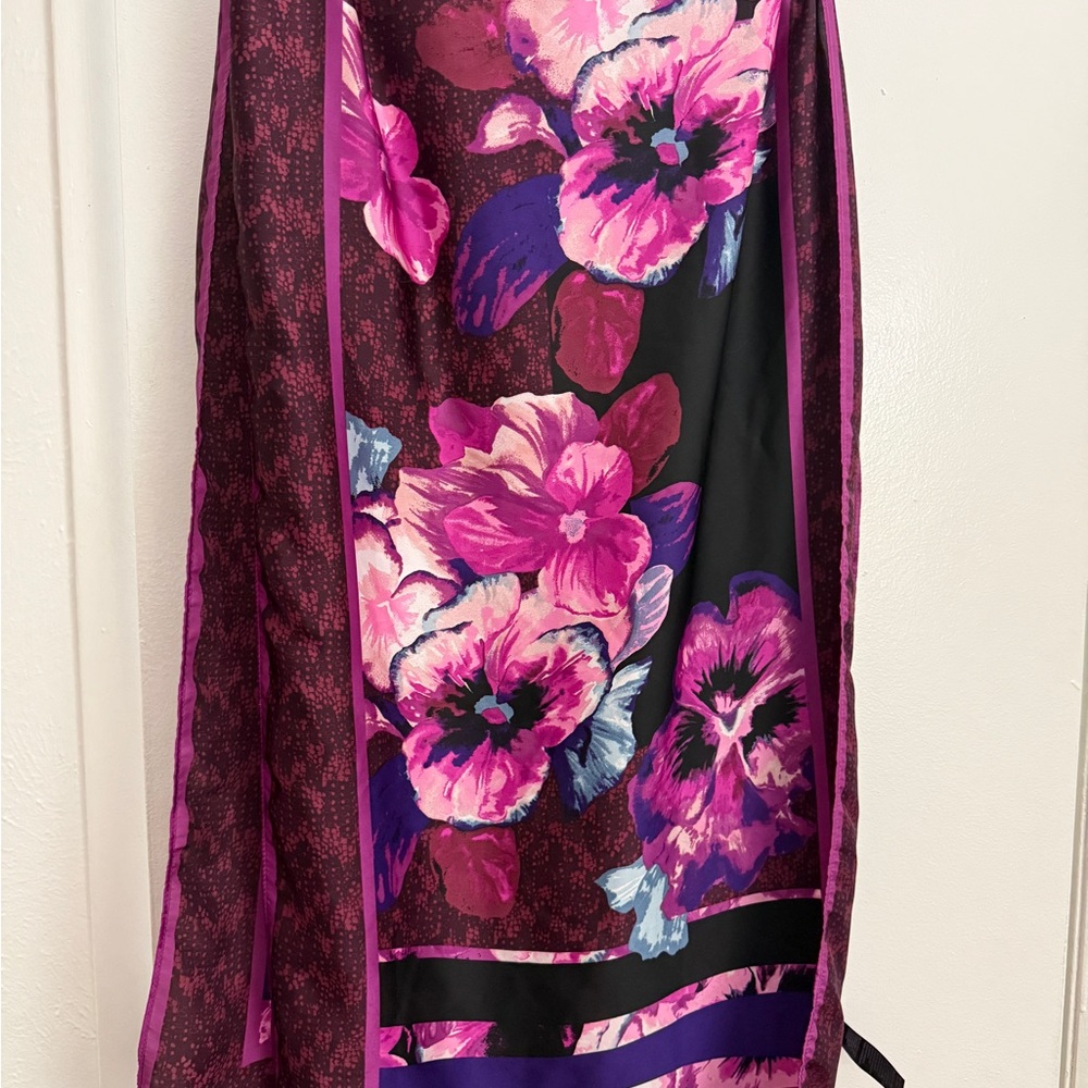 White House Black Market Elegant Floral Scarf